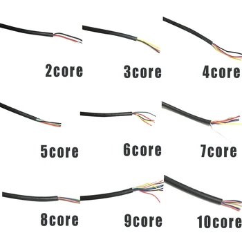 2core 3core Wire 4core 5core 6core 7core 8 9 10pin Computer Wire 28AWG канал аудио линия сигнален кабел PVC LED тел
