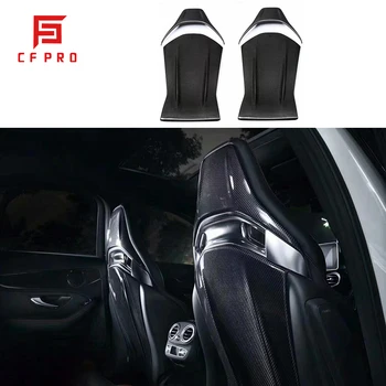 Облегалка за столче за кола за Mercedes Benz A45/CLA45/GLA45/C43/C63/E43/E63 A CLA GLA Class-AMG 2014-2017 Реални сухи въглеродни влакна