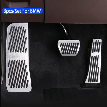  3pcs / комплект Автомобилни педали Капак Ускорител Спирачна подложка за крака Плоча за BMW X3X5X7 E70 E83 G20 G05 F30 F15 F10 G30 LHD Аксесоари