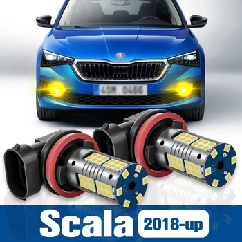2pcs LED мъгла светлина Blub лампа аксесоари Canbus за Skoda Scala 2018 2019 2020 2021