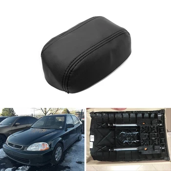 Автомобил-стайлинг микрофибър кожа интериор център контрол капак подлакътник кутия капак тапицерия за Honda Civic 1996 1997 1998 1999 2000