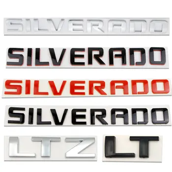 3D ABS (пластмаса) кола стайлинг кола страна калник опашката багажника стикер значка за Chevrolet SILVERADO LTZ LT писма лого стикер