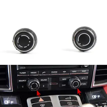 Аудио сила на звука радио копче капак CD мултимедиен бутон за управление на превключвателя за Porsche Cayenne Panamera Macan 911 2011-2017