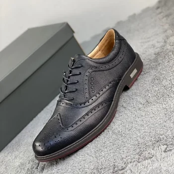 2023 Гореща продажба Мъжко голф обучение Черно бяло Обувки от естествена кожа за мъже Висококачествени обувки за фитнес Мъж Марка голф обучение Мъж