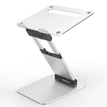 алуминиева стойка за лаптоп, височина на работния плот, платформа за повдигане, вертикална стойка, регулируем телескопичен държач