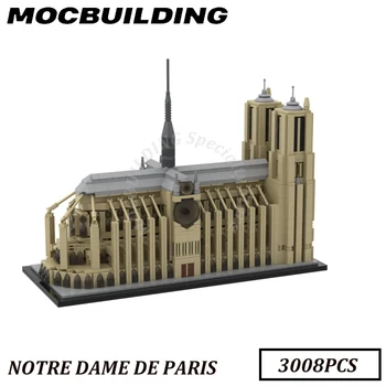 Нотр Дам дьо Париж Сгради MOCBUILDING блокове тухли дисплей модел строителство Коледа подарък рожден ден подаръци