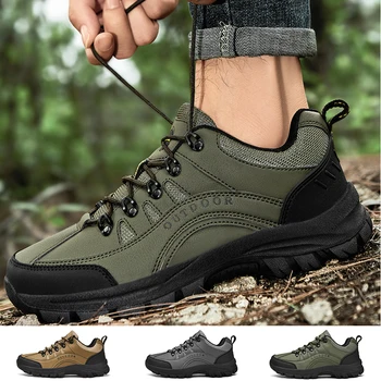 Мъжки туристически обувки Водоустойчиви обувки за преходи за мъже 2023 Ново пристигане Обувки за планинско катерене Дишащи външни мъжки обувки