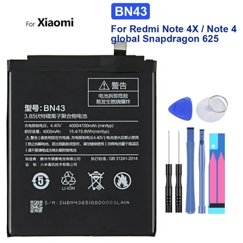 BN41 BN43 Резервна батерия за Xiaomi Redmi Note 4X / 4 Global Snapdragon 625 / Note4 / За Redmi Note 4X MTK Helio X20