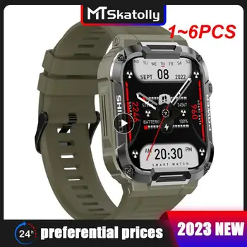 1 ~ 6PCS Нов Full Touch Smart Watch Мъже за Android кръвно налягане кислород фитнес часовник 5 ATM водоустойчив военни