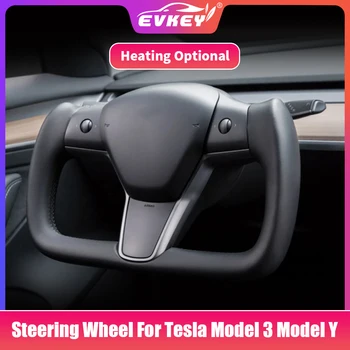 EVKEY волан за Tesla Model 3 Модел Y отопление по избор персонализирани NAPP кожени аксесоари за волана на автомобила 202