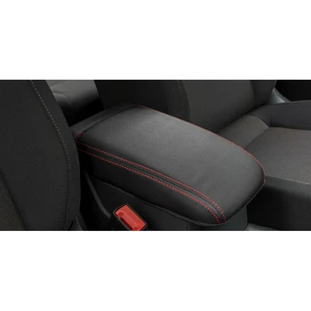 Car Armrest Box Cover Аксесоари за голф 7 MK7 2013-2017 Микрофибърна кожа Централна червена линия 1бр Устойчива на износване