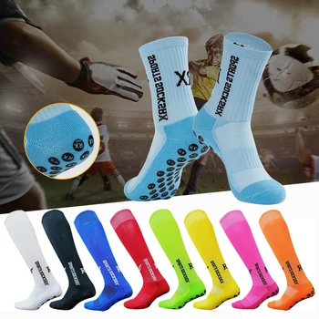 New Coming Mid Tube Anti Slip Soccer Socks Men Women Long Knee High Football Socks Silicone Grip Sport Towel Bottom Socks