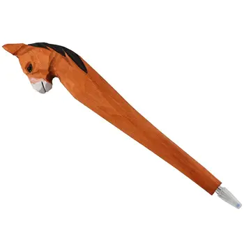  животински гел писалка, ръчно изработени дърворезба сладък кон писане писалка за офис доставка