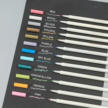 Химикалки Комплект маркери от 12 части за DIY занаяти Аксесоари за изработка на сватбени картички Аксесоари за скрапбук Живи цветове за художествени консумативи Великден