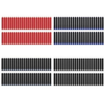 Комплект от 50 касети за пълнене 3.4 mm диаметър на отвора черно/синьо/черно синьо/червено