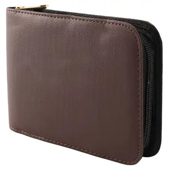 Fountain Pen Roller Brown Leather Binder Case Holder Канцеларски материали за 12 писалки