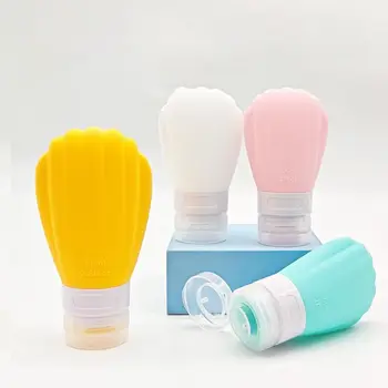 Shell форма силиконови дозиращи бутилки преносим пътуване комплект шампоан тяло гел под-бутилиране пътуване тръба лосион за многократна употреба