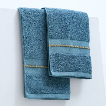  2pcs / комплект памучни кърпи за лице Комплект за баня Меко усещане Силно абсорбиращ душ Хотелска кърпа за баня Многоцветен комплект аксесоари за баня