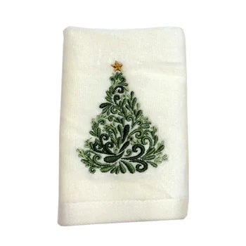 Коледно дърво кухненска кърпа почистване кърпа вода абсорбция кърпа бродирани гост кърпи за ръце за баня Коледа парти