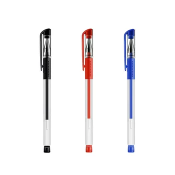 30Pcs гел писалка 0.5mm куршум точка черно синьо червено пълнител химикалка офис канцеларски масло базирани въглеродна писалка