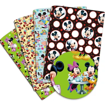 Disney Cartoon Biologische Patroon Polyester Katoenen Doek Decal For A Enl Enl Papieren Handdoek Kinderen Thuis Textiel Naaien P