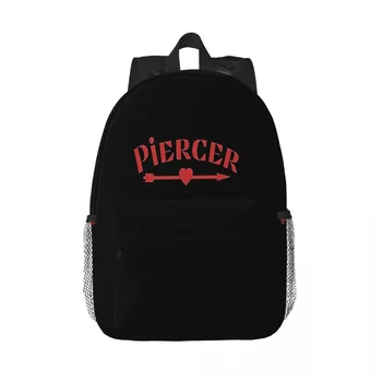 Piercer Arrow Heart Пиърсинг Професионални червени твърди раници Тийнейджър Bookbag Ученици Училищни чанти Лаптоп раница рамо чанта