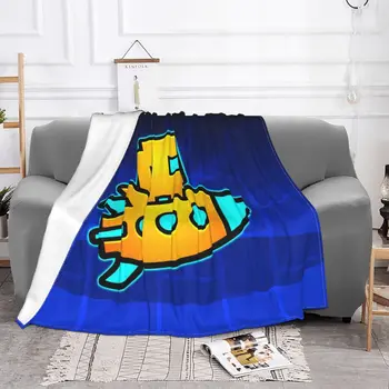 Геометрия тире видео игра одеяла руно есен/зима карикатура многофункционални топло хвърлят одеяла за легло офис килим парче