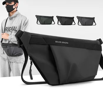 Мъжки ежедневни гърдите чанта открит спортни водоустойчив талията чанта мода малък рамо чанта модерен лек Crossbody чанта телефон чанта