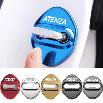 4PCS кола врата заключване ключалката капак стикери против ръжда стайлинг за Mazda ATENZA лого неръждаема стомана защитен случай аксесоари