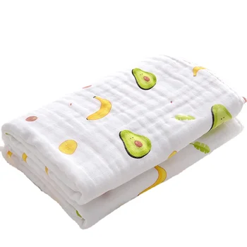 Памучна марля Супер мека абсорбираща кърпа за баня за новородено одеяло
