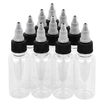 10Pcs/set 30/60ML Прозрачни бутилки за многократна употреба Преносима грижа за кожата Празна бутилка Инструменти за красота Грим Цветна бутилка Аксесоари