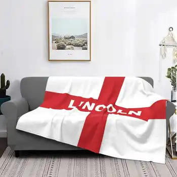 Моят катедрален град и окръжен град Линкълн в Англия Нова продажба по поръчка печат фланела меко одеяло Великобритания Gb Lincoln