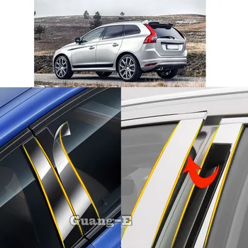 Car TPU / гланцово огледало стълб пост капак за VOLVO XC60 2009 2010 2011 2012 2013 2014-2017 Врата Trim прозорец формоване стикер плоча
