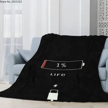 2023 Нова батерия е плоска 3D фланела одеяло карикатура характер тънък одеяло фланела преносим дом пътуване офис одеяло