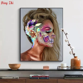 Colorful Woman Portrait Graffiti Art 5D Diy Diamond Painting Sale Abstract Nordic Pictures Embroidery Diamond Mosaic Home Decor