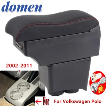 За Volkswagen Polo Подлакътник За VW Polo 9N 3 Car Подлакътник кутия 2002-2011 Retrofit части Кутия за съхранение кола Интериорни аксесоари USB