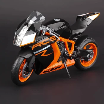 WELLY 1:10 KTM 1190 RC8 R състезателни мотоциклети симулация сплав мотоциклет модел амортисьори колекция играчка кола дете подарък