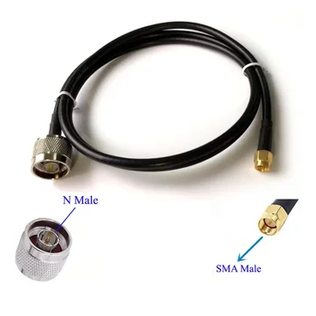 1pcs 0.5m / 1m / 3m / 10m дълъг размер TL-ANT24PT3 TP-LINK N Мъжки към RP-SMA мъжки щепсел Wifi антена разширение конектор адаптер кабел