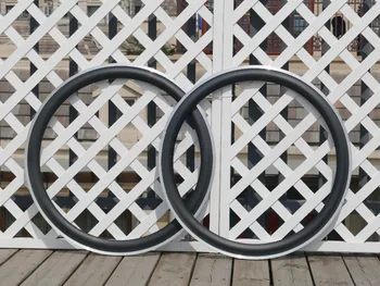  Предна и задна велосипедна джанта за велосипеди Алуминиева спирачка Side Toray Carbon Racing Колоездене Clincher Wheel Rim 50mm Дълбочина Ширина 23mm / 25mm