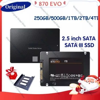 оригинален 2.5'' SATAIII SSD 870 Evo 1TB 2TB 4TB 8TB 500GB 250GB вътрешен твърд диск за съхранение за лаптоп или настолен компютър