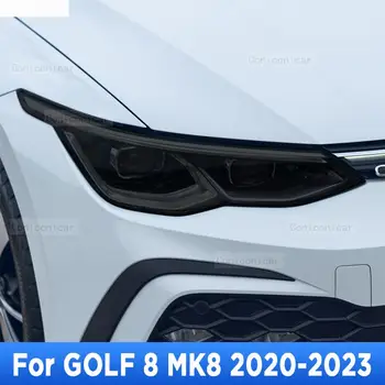 За GOLF 8 MK8 2020-2023 Автомобил външен фар против надраскване предна лампа оттенък TPU защитно фолио ремонт аксесоари стикер