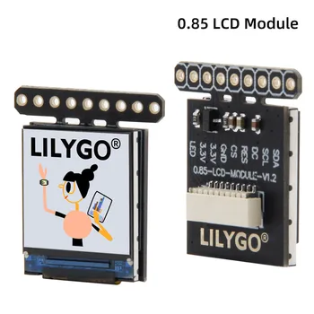 LILYGO® T-0.85 инчов LCD модул GC9107 пълноцветен дисплей IPS 128 * 128 Съвет за развитие на екрана PH1.0mm Държач за кабел за Arduino