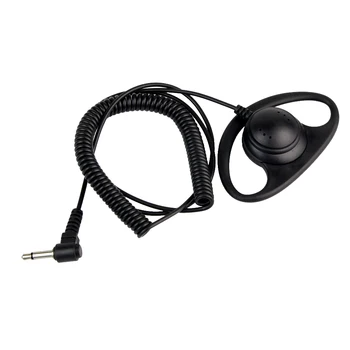 3.5mm Plug D форма Получаване на слушалки за слушалка Само слушане Earhook Earbud навита акустична тръба За охрана, строителни работи