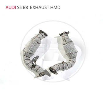 HMD Автомобилни аксесоари Даунпайп за изпускателна система за Audi S4 S5 B8 Catless тръба с каталитичен конвертор Header