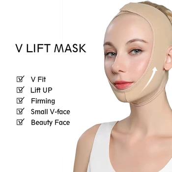 Еластична превръзка за отслабване на лицето V Line Face Shaper Жени Брадичка буза повдигане колан за лице масажор каишка лицето кожата грижи инструменти