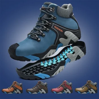 Men Снежни ботуши Модерен открит алпинизъм против хлъзгане изолация Плюшени водоустойчиви ежедневни спортни памучни обувки Travel 2024