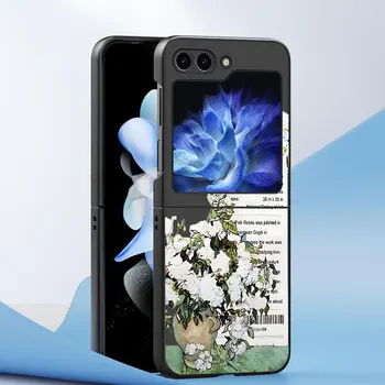 Калъф за телефон за Samsung Galaxy ZFlip3 Z Flip5 zflip Z Flip 4 5G Ван Гог Слънчогледи Звездната нощ Изкуство Удароустойчиви калъфи Cover