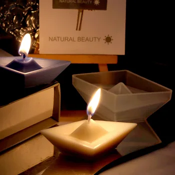3D силиконови форми за свещи Хартиена форма за лодка DIY ароматна мазилка орнамент ароматна свещ плесен Начало Декор Занаяти Подаръци