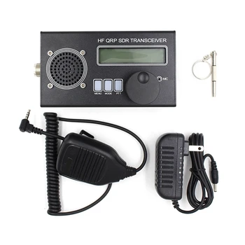 1 Комплект преносим многофункционален късовълнов радиопредавател USDX QRP SDR радиолюбител приемо-предавател + US щепсел