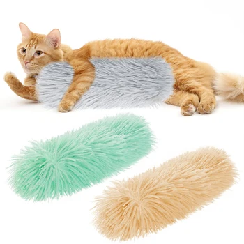 Cat плюшена играчка котка лента интерактивна възглавница мека плюшена тъкан дъвчете играчка за кученца и котенца котенца тийзър домашни любимци доставки